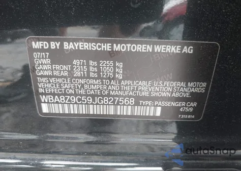 2018 BMW 330I Gran Turismo xDrive из США, поврежденный, VIN WBA8Z9C59JG827568